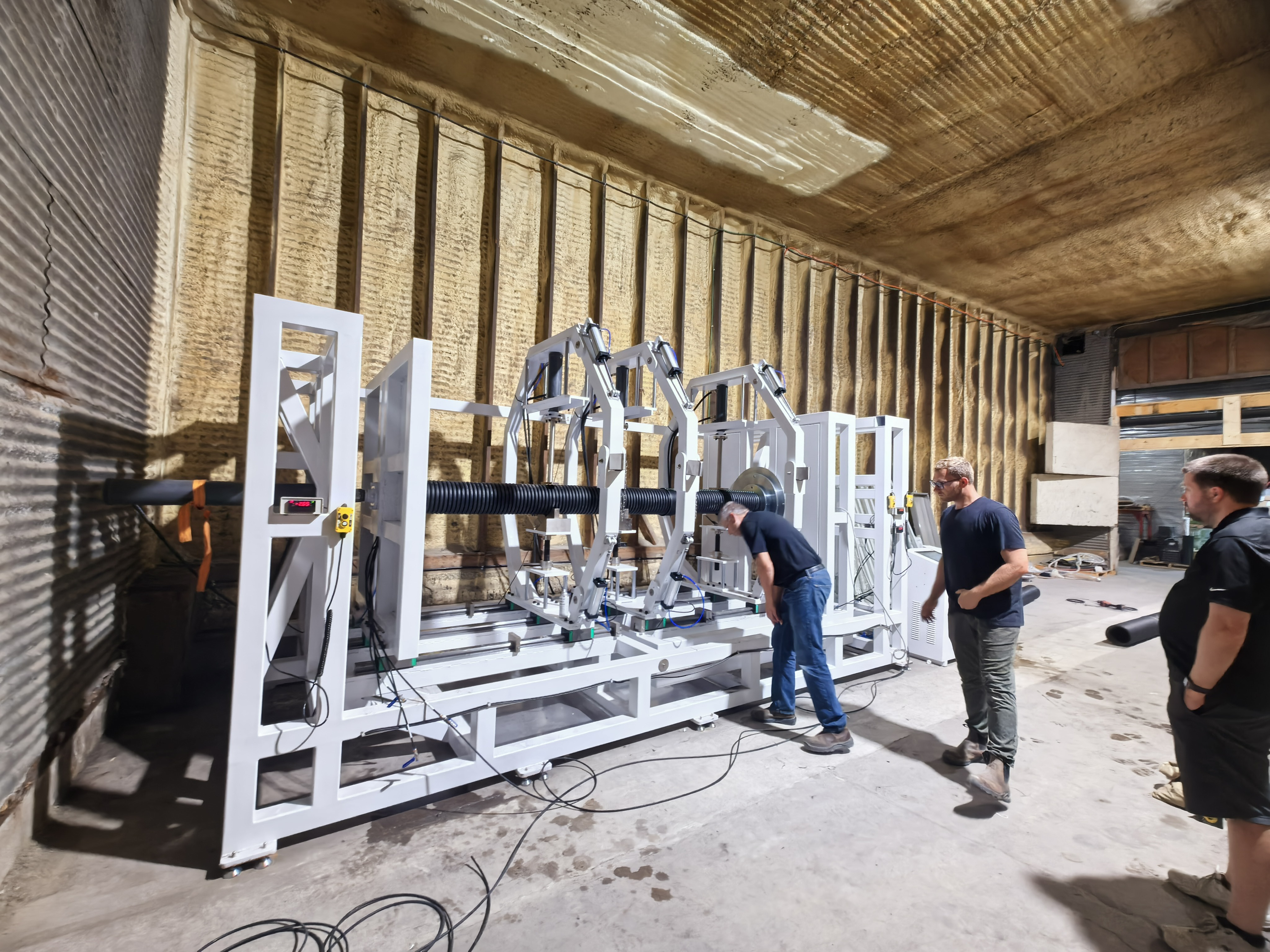 Installation of pipe testing equipment in Canada