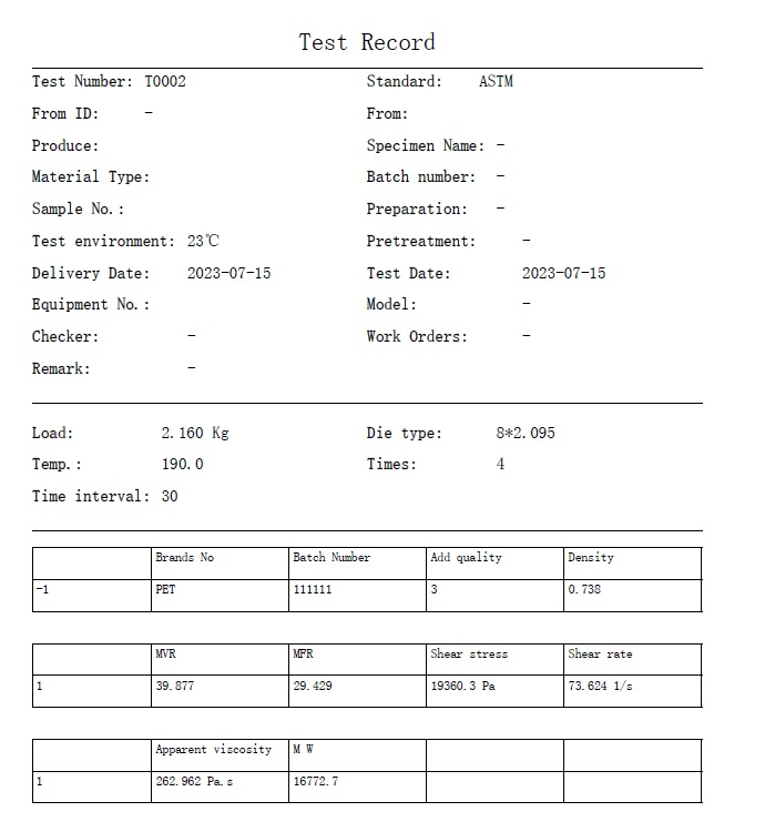 Good Price High Precise Plastometer Melt Flow Indexer with CE Certificate for PVC PE compound GT-MFI-450A