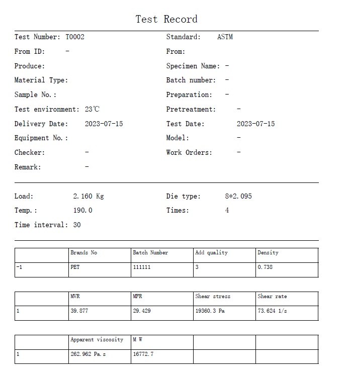 Good Price High Precise Plastometer Melt Flow Indexer with CE Certificate for PVC PE compound GT-MFI-450A