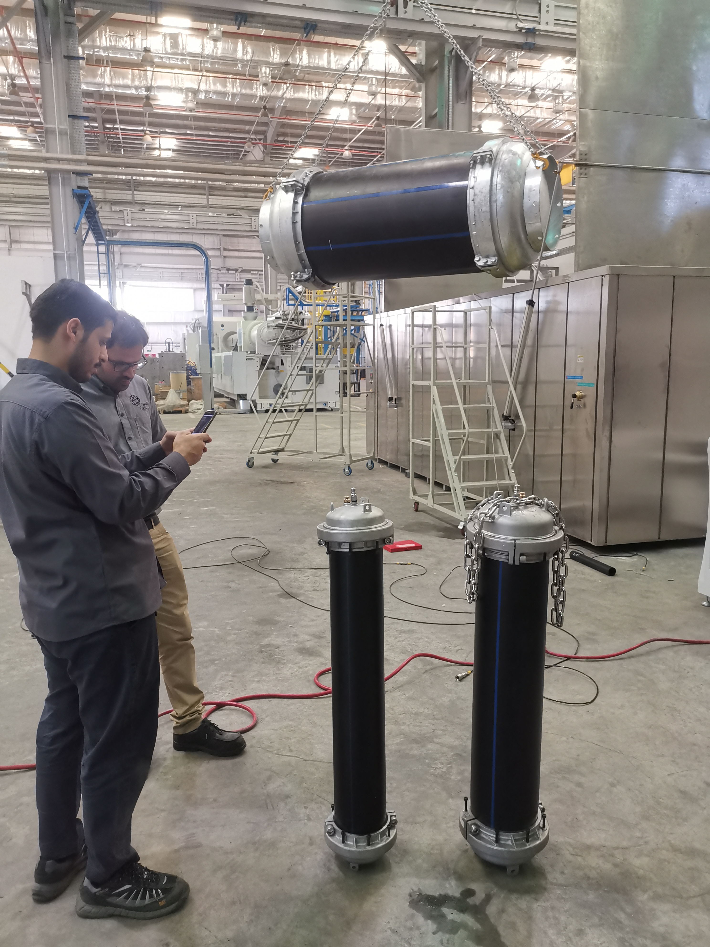 PE PVC pipe burst pressure test with end closure 